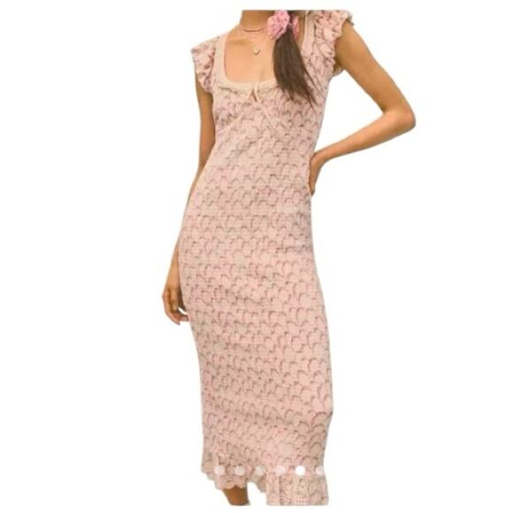 Free People McKenna Velvet Midi Dress NWT - Picture 5 of 9